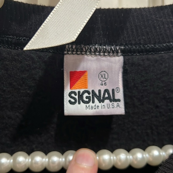 VINTAGE SIGNAL GLITTER LAS VEGAS WITH KISS SWEATSHIRTRT-WOMENS SIZE XL - Picture 5 of 9